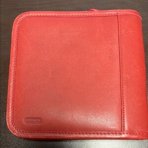 Coach Vibrant Red Leather CD Case